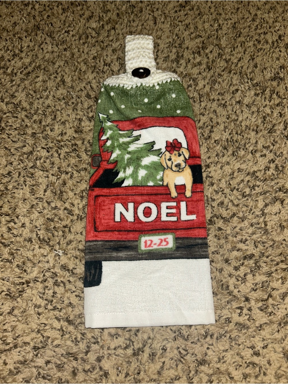 Truck Christmas Hanging Towel